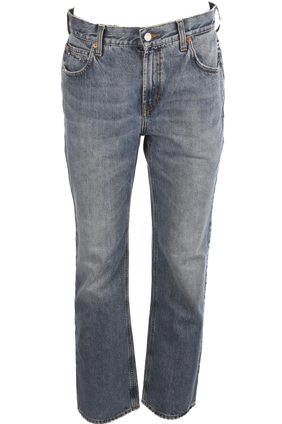 GUCCI BLUE HIGH RISE STRAIGHT LEG JEANS W28 UK 10