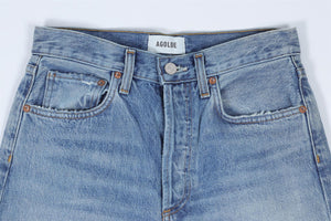 AGOLDE BLUE RIPPED DENIM JEANS W24 UK 6