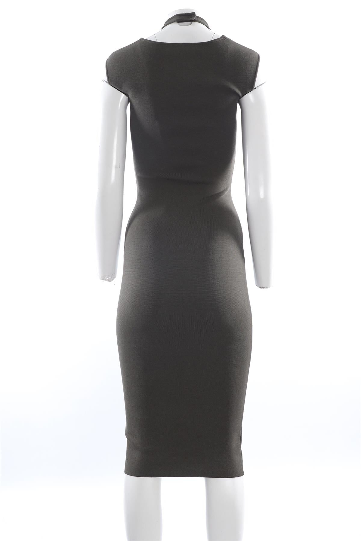 DION LEE GREEN KNIT MIDI DRESS UK 6