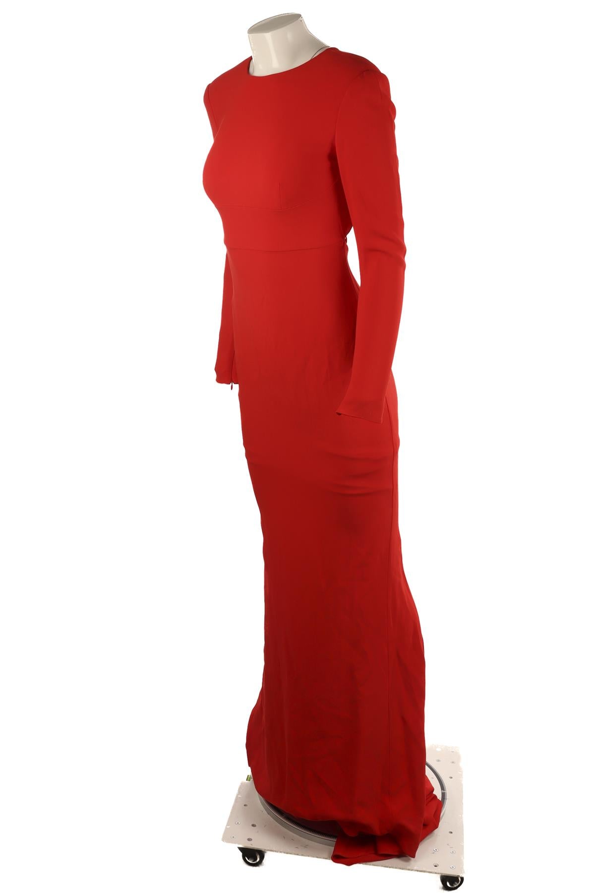 STELLA MCCARTNEY RED CREPE MAXI DRESS IT 40 UK 8