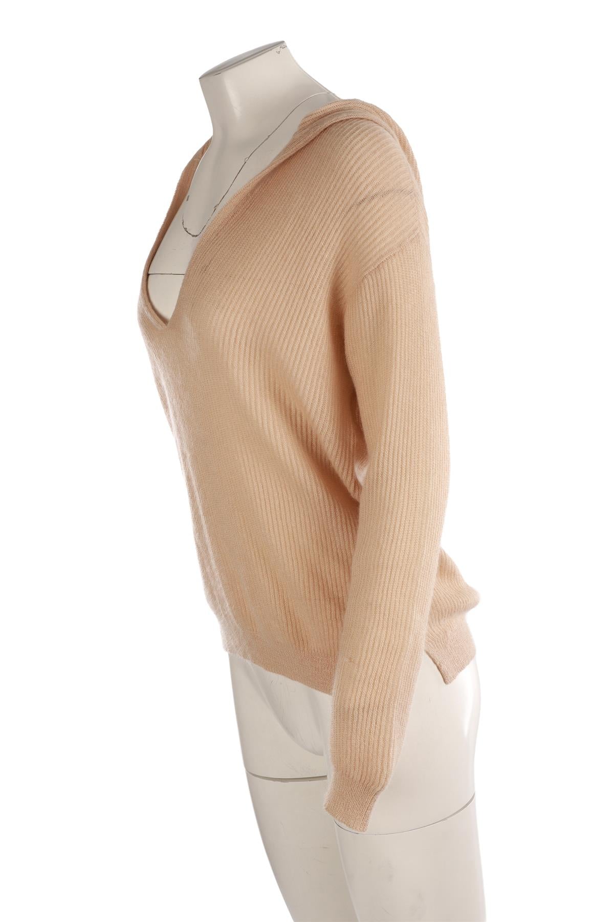 BRUNELLO CUCINELLI BEIGE KNIT SWEATER SMALL