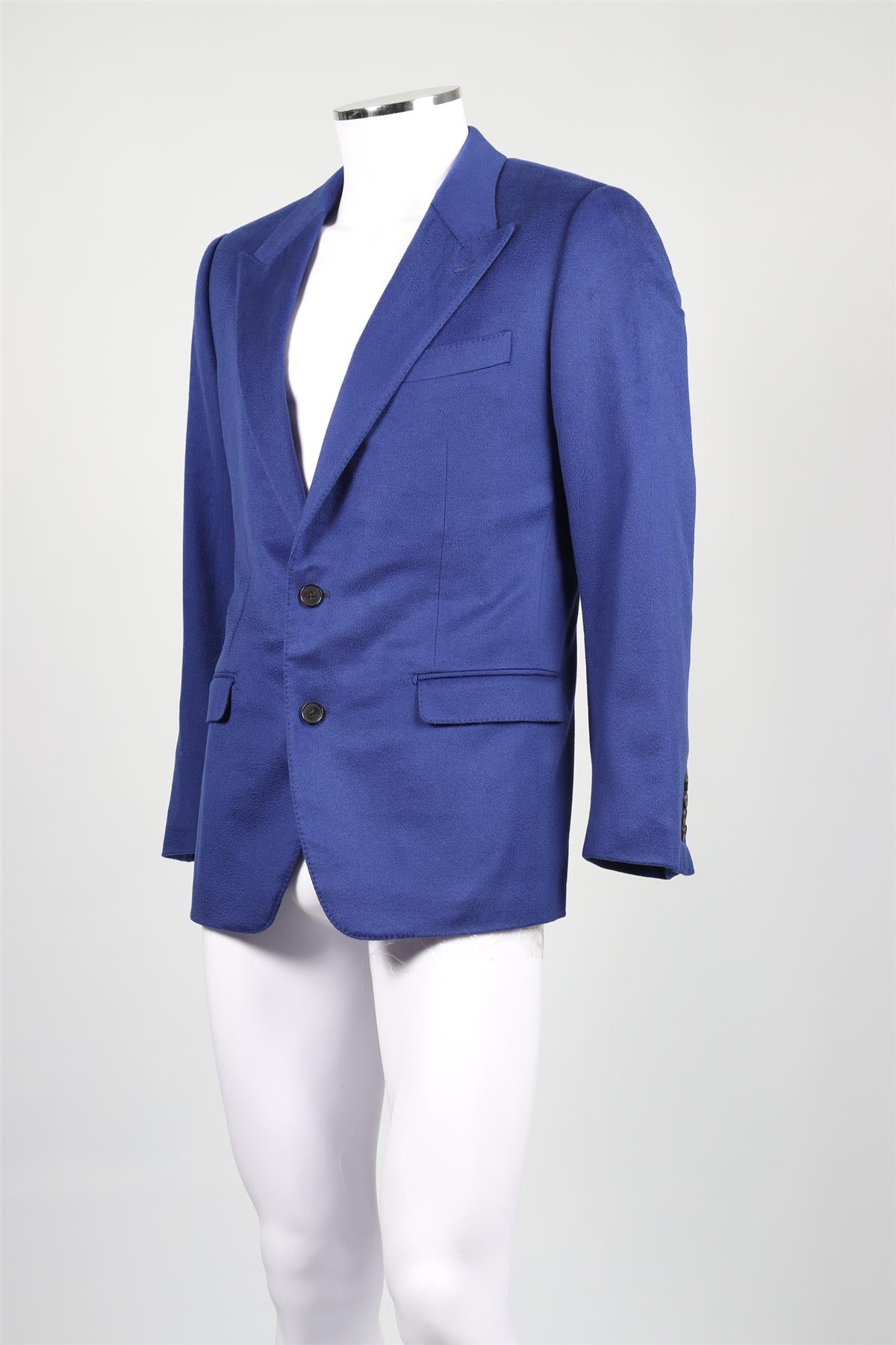 DOLCE & GABBANA BLUE MEN'S CASHMERE BLAZER IT 42 UK 32