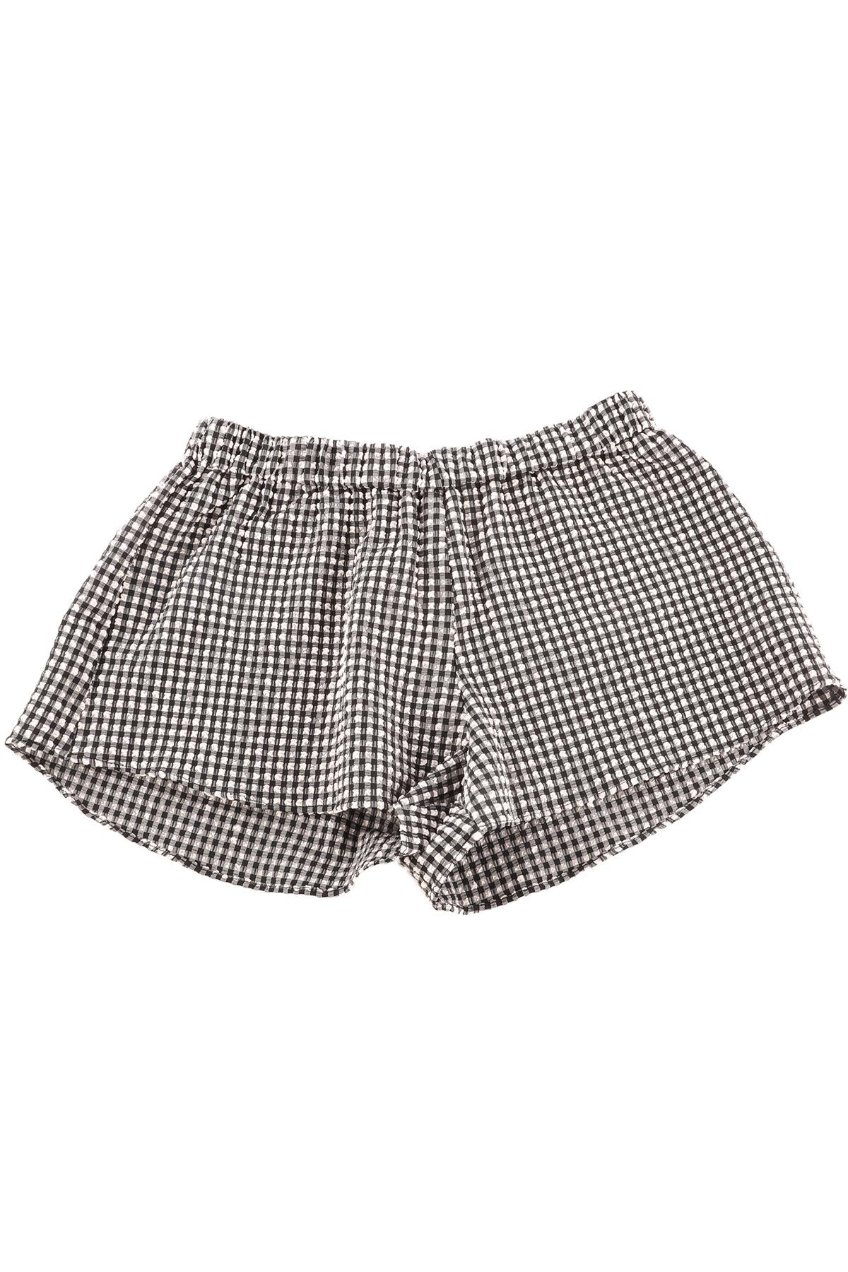 HUNZA G BLACK SEERSUCKER SHORTS SMALL/MEDIUM