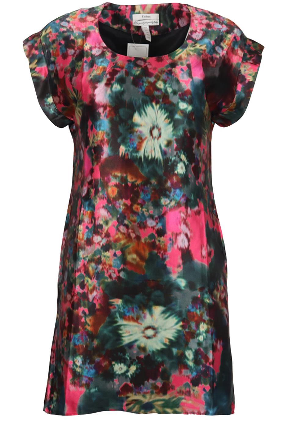 ERDEM PRINTED SILK MINI DRESS UK 8