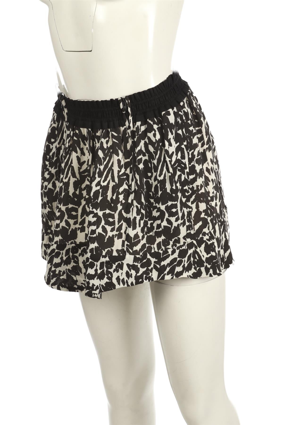 ISABEL MARANT BLACK SILK MINI SKIRT FR 34 UK 6
