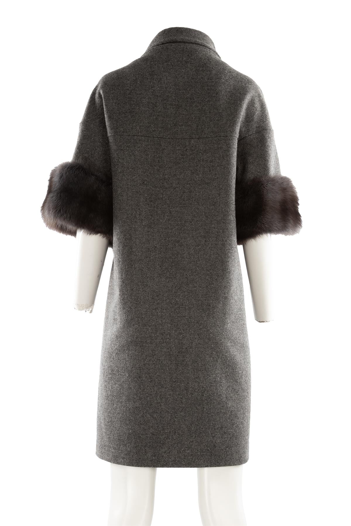 MARNI GREY WOOL COAT IT 38 UK 6