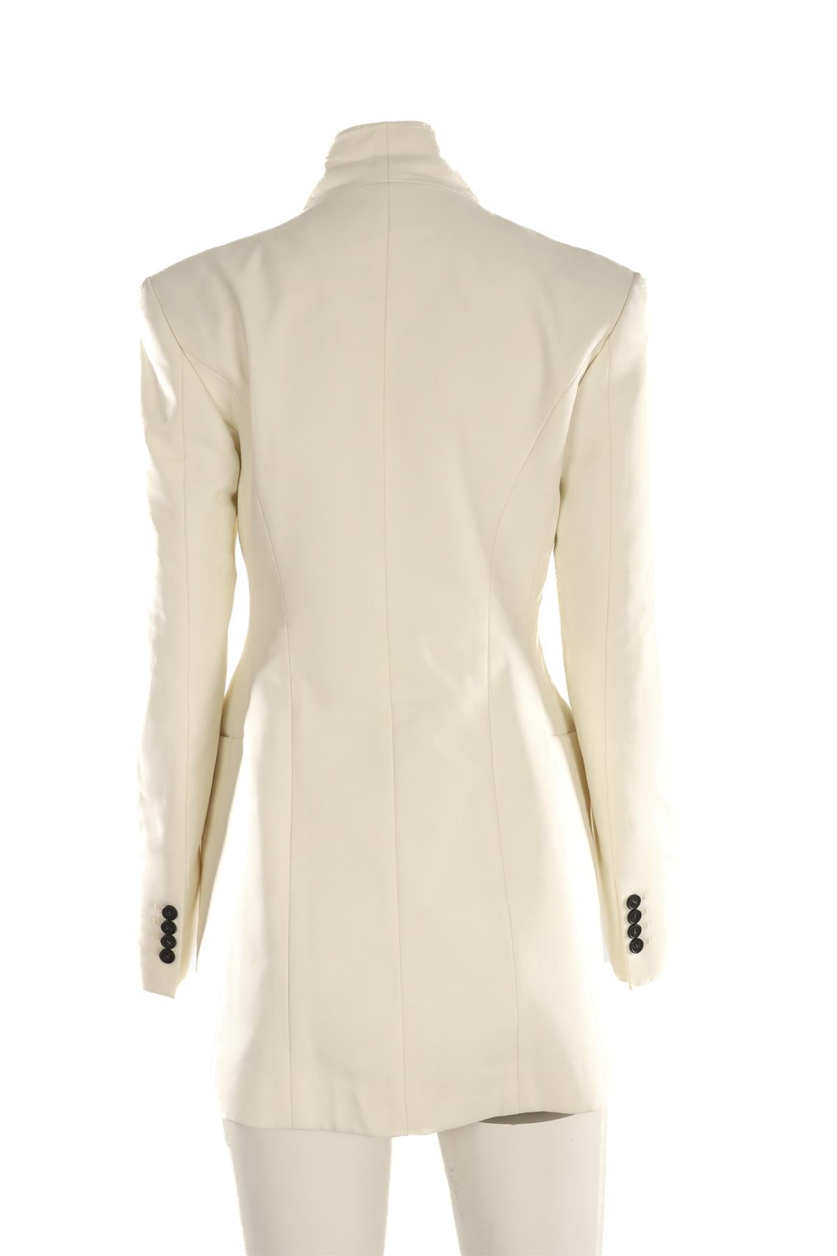 SOURCE UNKNOWN IVORY WOVEN BLAZER SMALL