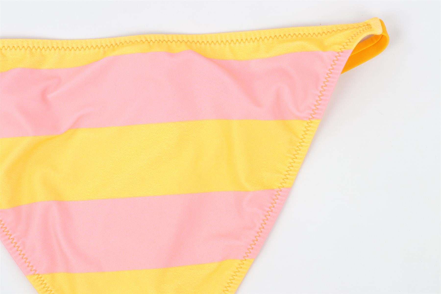 SOLID & STRIPED ORANGE BIKINI BOTTOMS SMALL