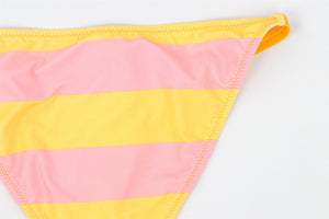 SOLID & STRIPED ORANGE BIKINI BOTTOMS SMALL
