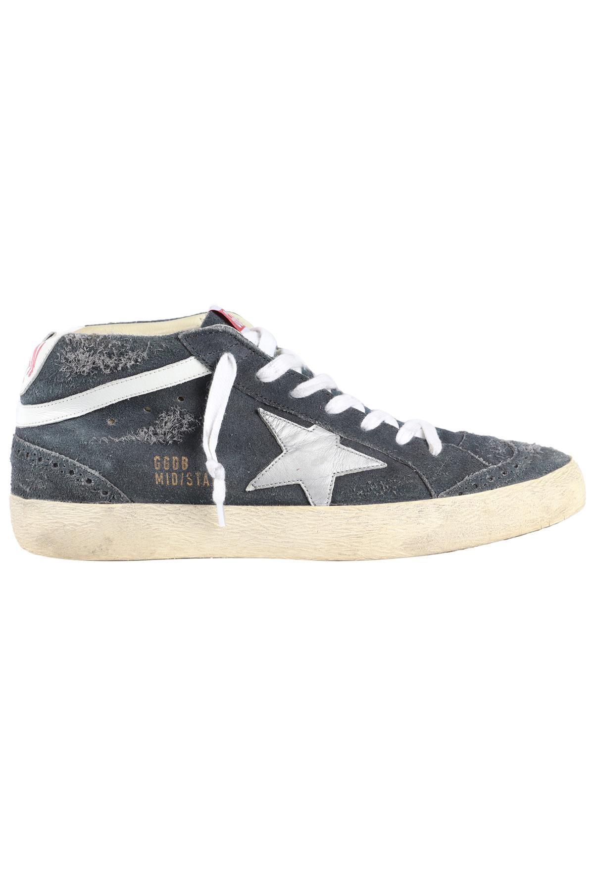 GOLDEN GOOSE DELUXE BRAND BLUE MIDSTAR SUEDE SNEAKERS