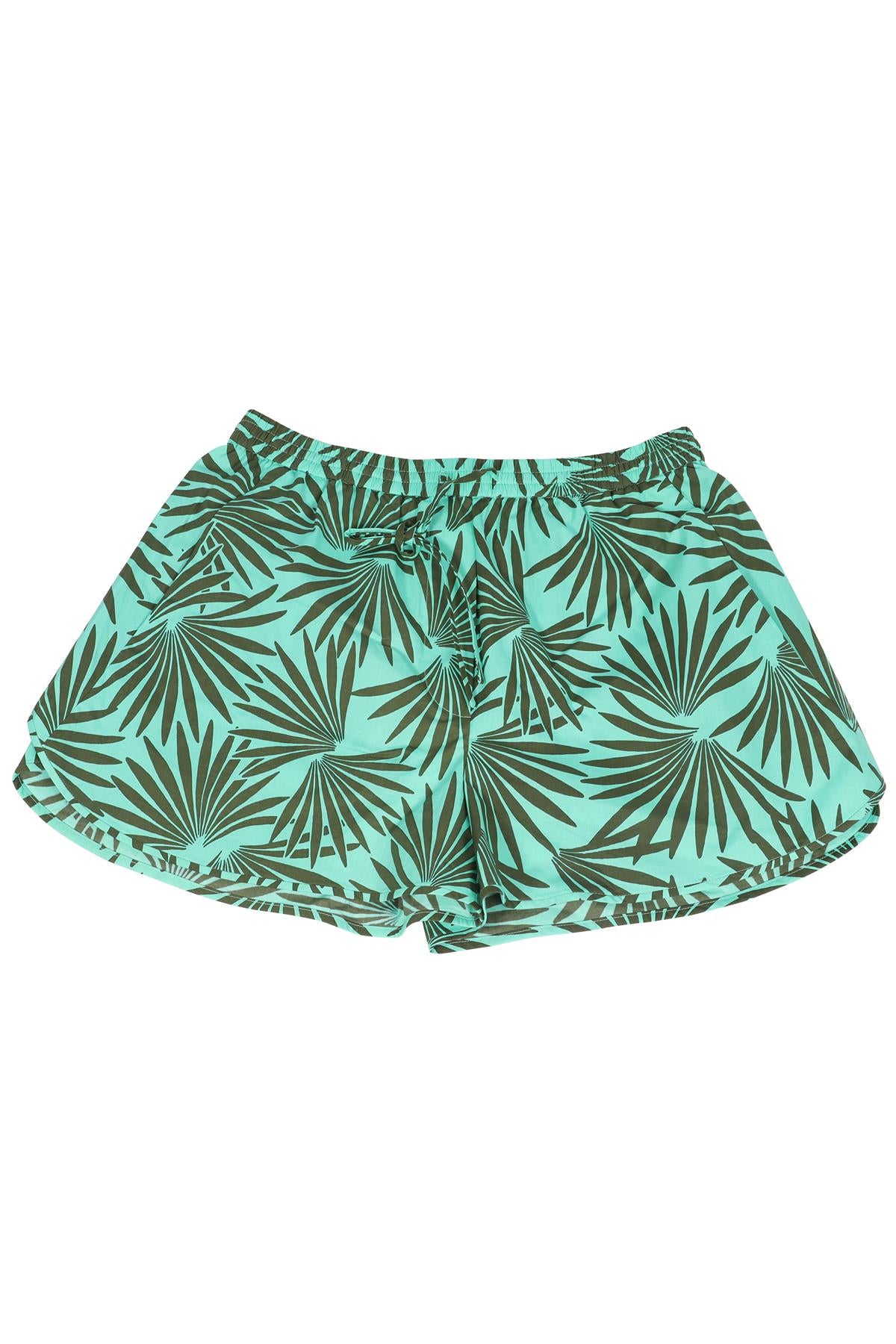DIANE VON FURSTENBERG GREEN COTTON SHORTS XSMALL