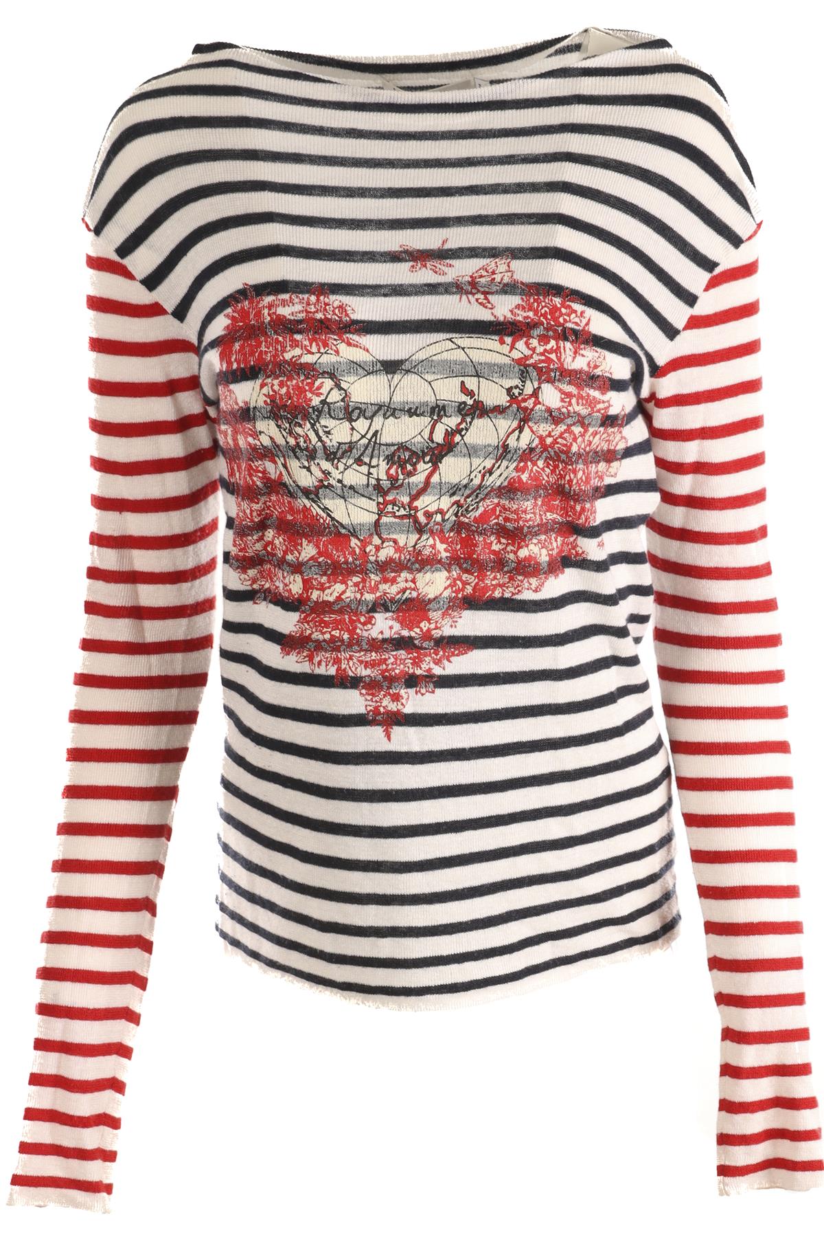 CHRISTIAN DIOR MULTI LINEN TOP FR 42 UK 14