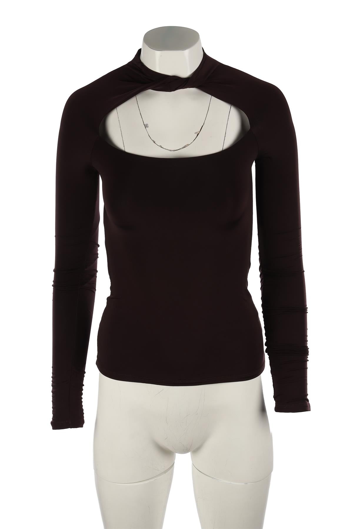 GUCCI BROWN JERSEY TOP SMALL