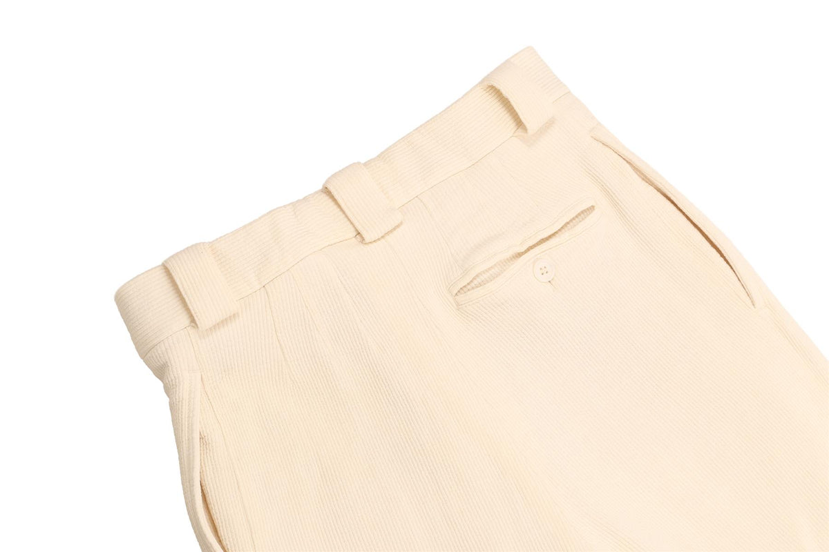 GIORGIO ARMANI IVORY MEN'S CORDUROY STRAIGHT LEG PANTS IT 48 UK 38