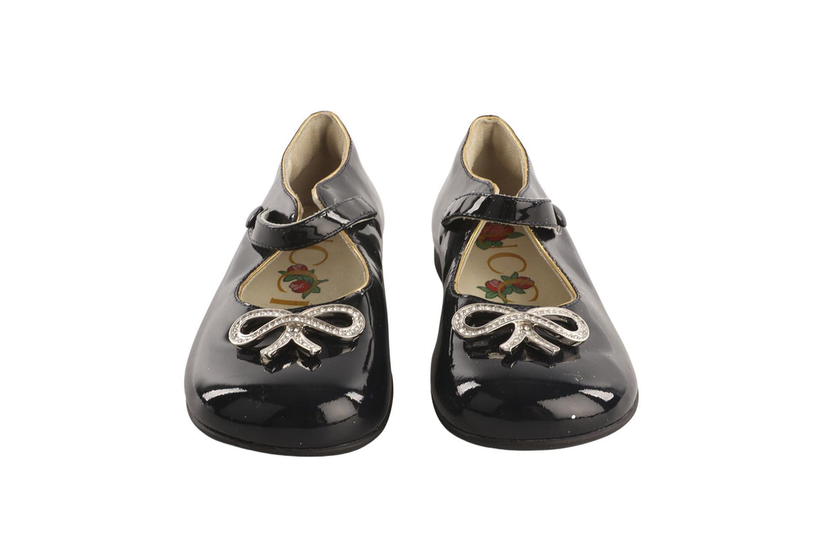GUCCI NAVY KIDS GIRLS BALLET FLATS EU 25 UK 7 US 10