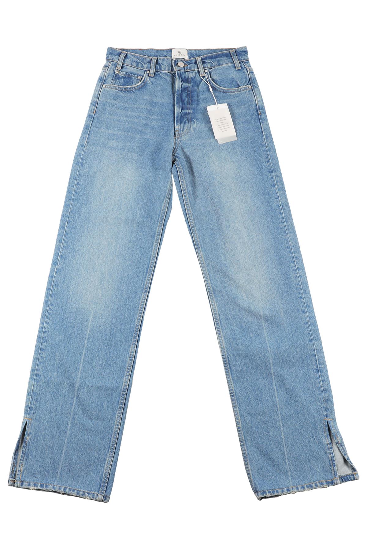 ANINE BING BLUE HIGH RISE STRAIGHT LEG JEANS W26 UK 8
