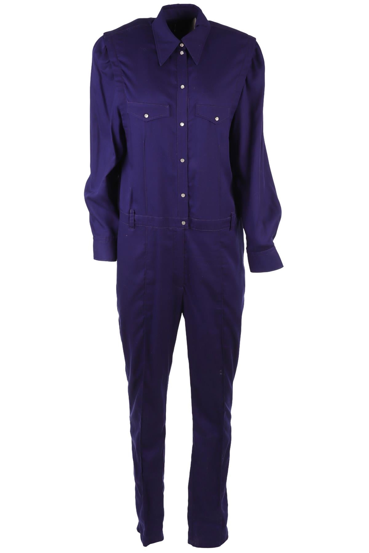 ISABEL MARANT PURPLE WOVEN JUMPSUIT FR 40 UK 12