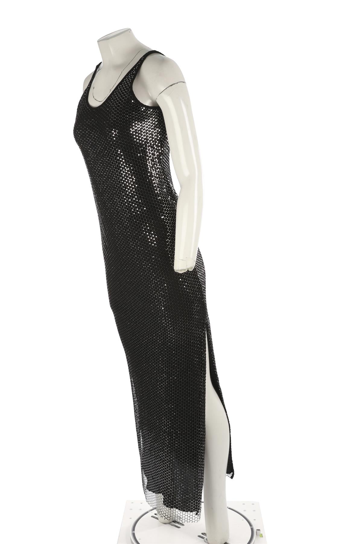 RAG & BONE BLACK SEQUIN MAXI DRESS XSMALL