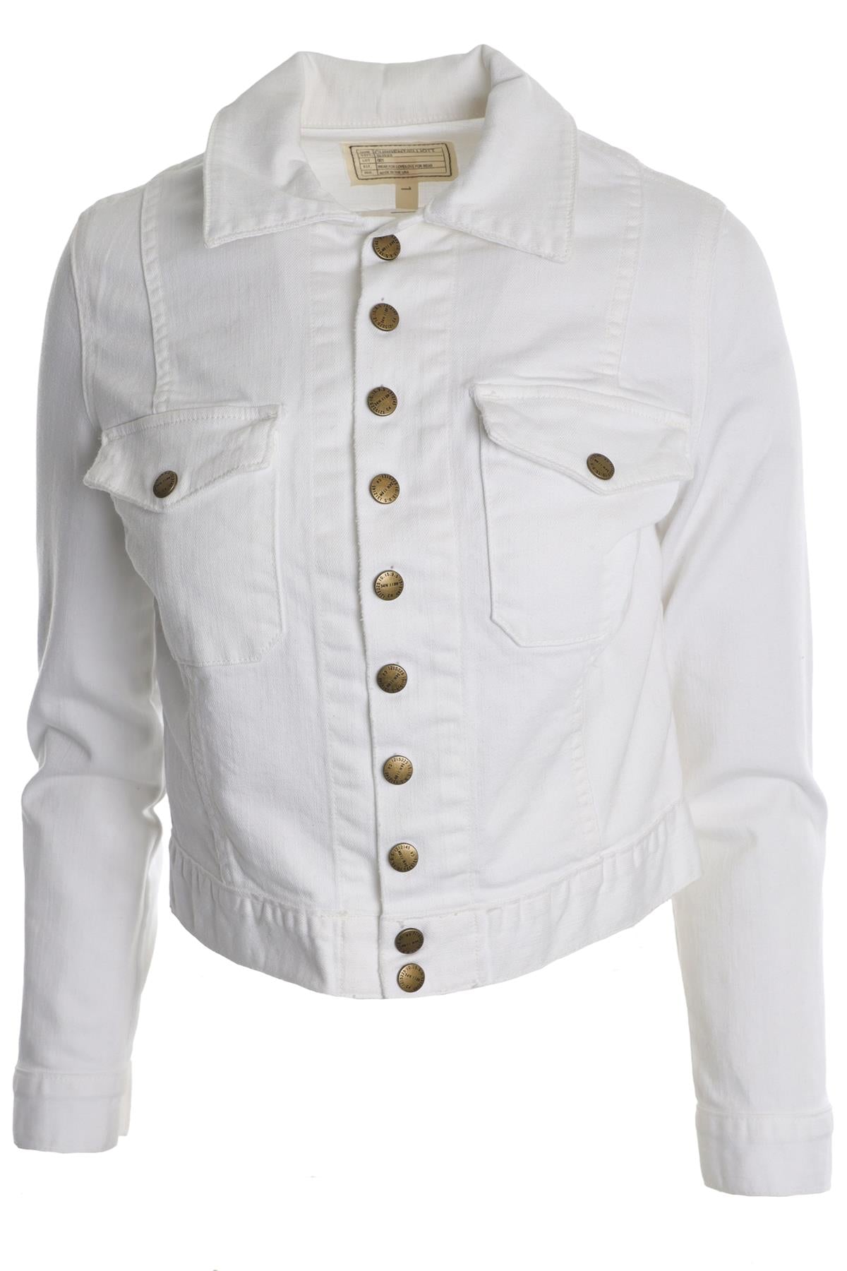 CURRENT ELLIOT WHITE DENIM JACKET UK 8
