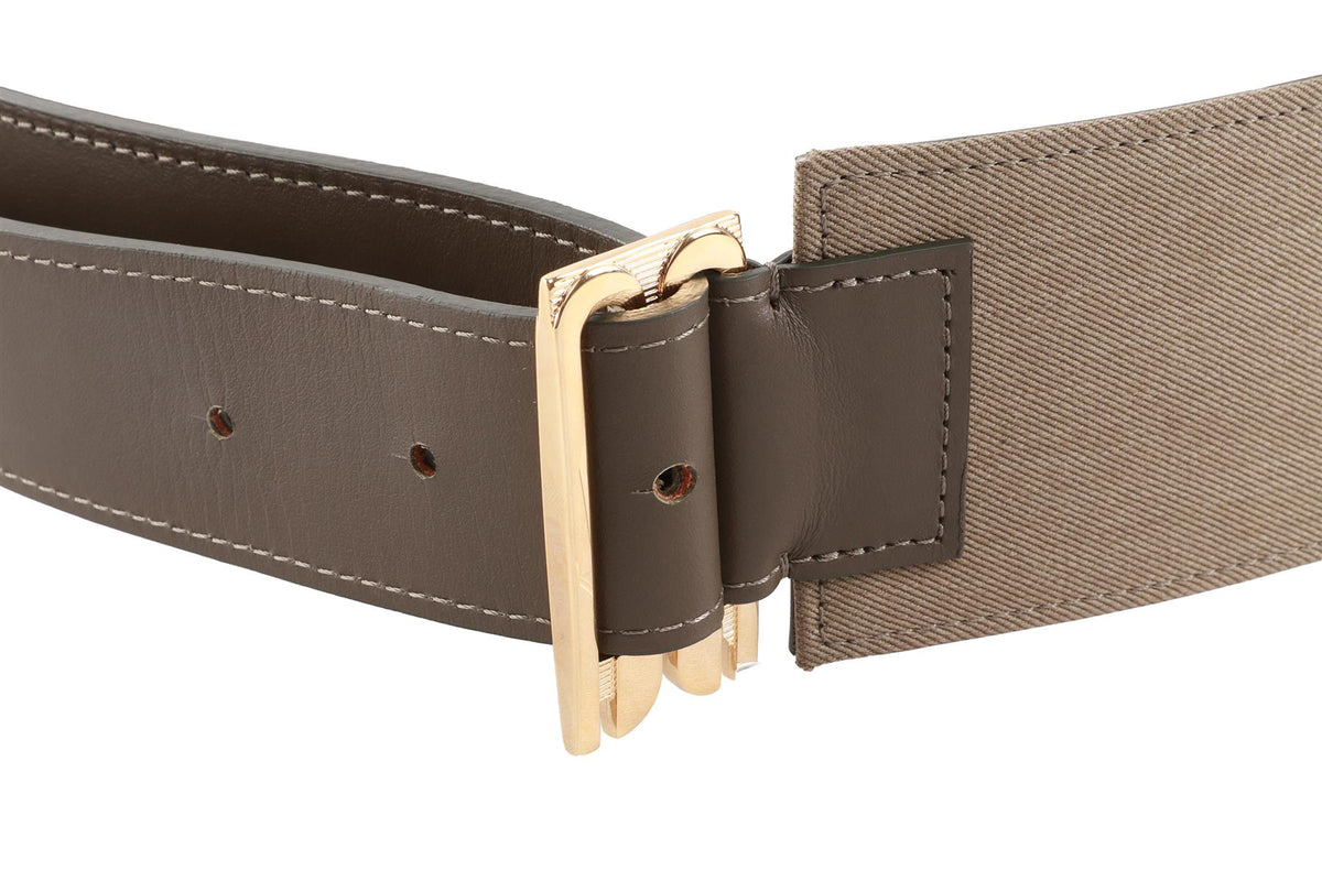 VICTORIA BECKHAM GREEN LEATHER WAIST BELT 70CM
