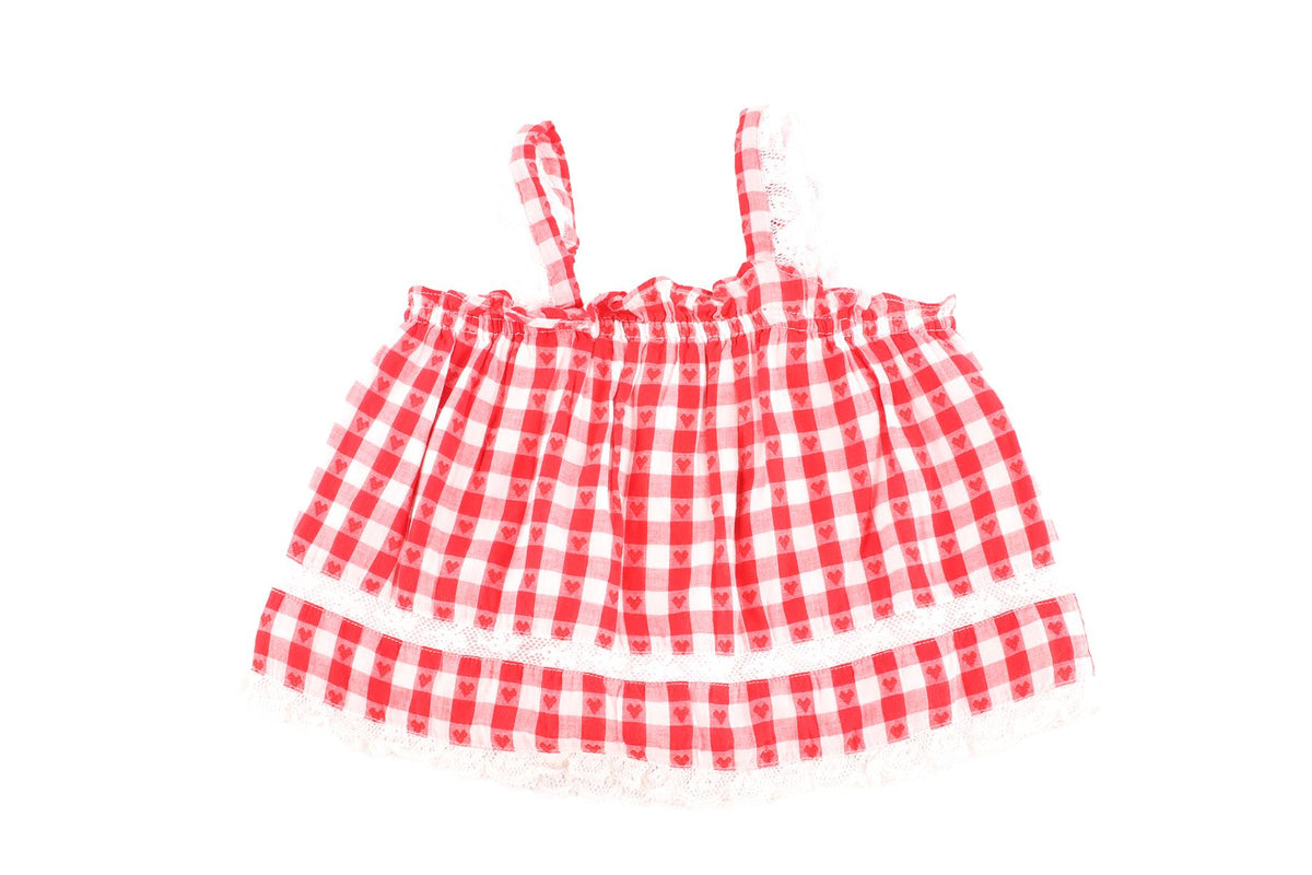 LOVESHACKFANCY RED KIDS GIRLS TOP 5-6 YEARS