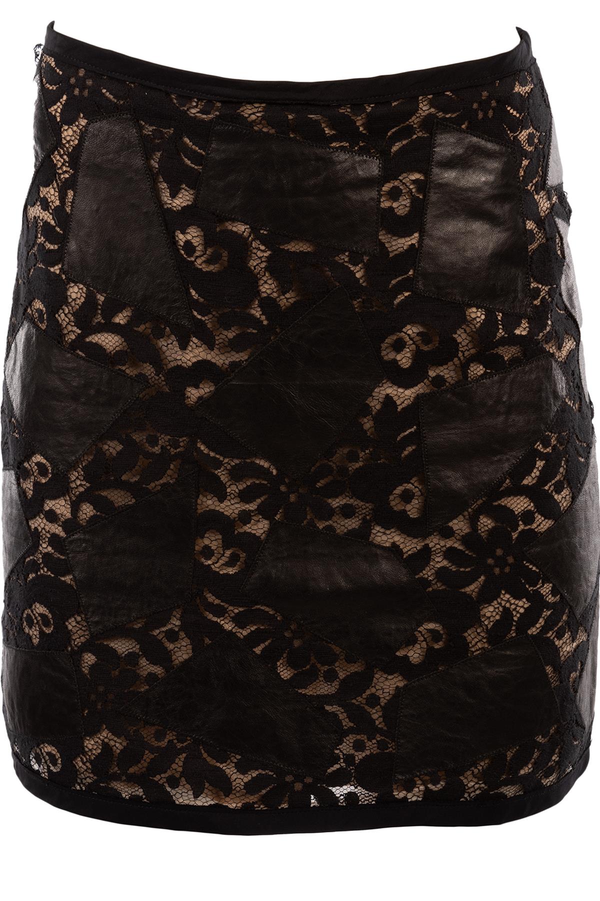 3.1 PHILLIP LIM BLACK LACE MINI SKIRT US 2 UK 6