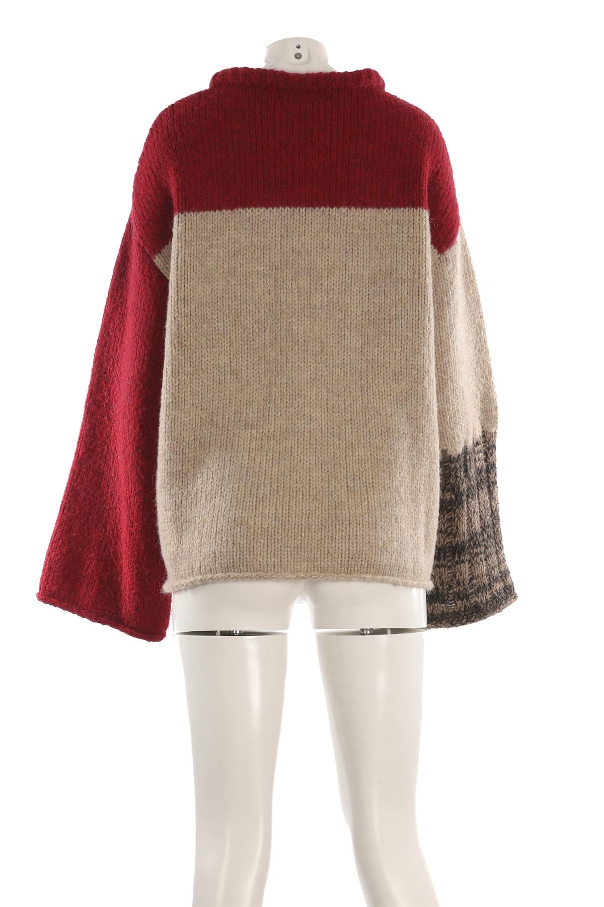 ALEXA CHUNG RED MOHAIR SWEATER SMALL