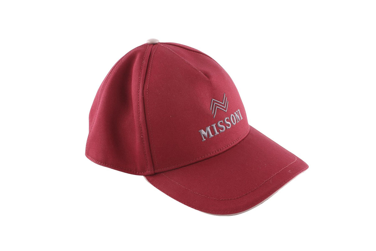 MISSONI RED COTTON BASEBALL CAP