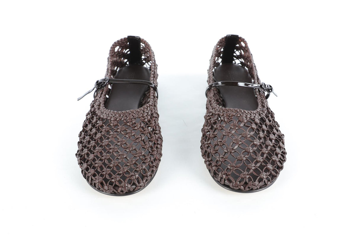 DEAR FRANCES BROWN LEATHER BALLET FLATS EU 38.5 UK 5.5 US 8.5