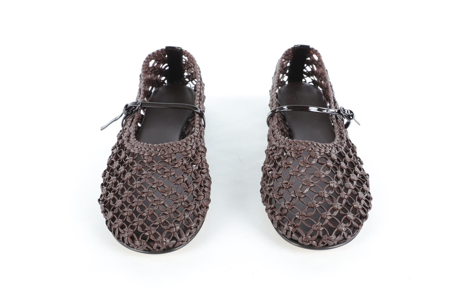 DEAR FRANCES BROWN LEATHER BALLET FLATS EU 38.5 UK 5.5 US 8.5