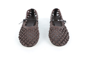 DEAR FRANCES BROWN LEATHER BALLET FLATS EU 38.5 UK 5.5 US 8.5