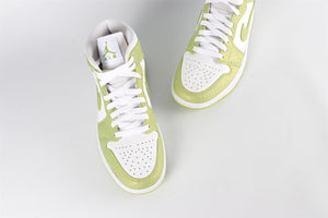 NIKE AIR JORDAN 1 MID GREEN PYTHON SNEAKERS EU 39, UK 5.5, US 8