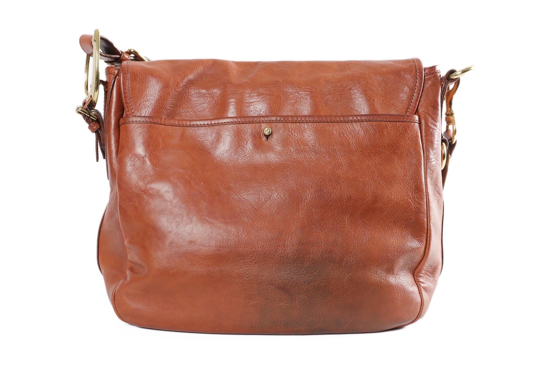 RALPH LAUREN BROWN LEATHER SHOULDER BAG