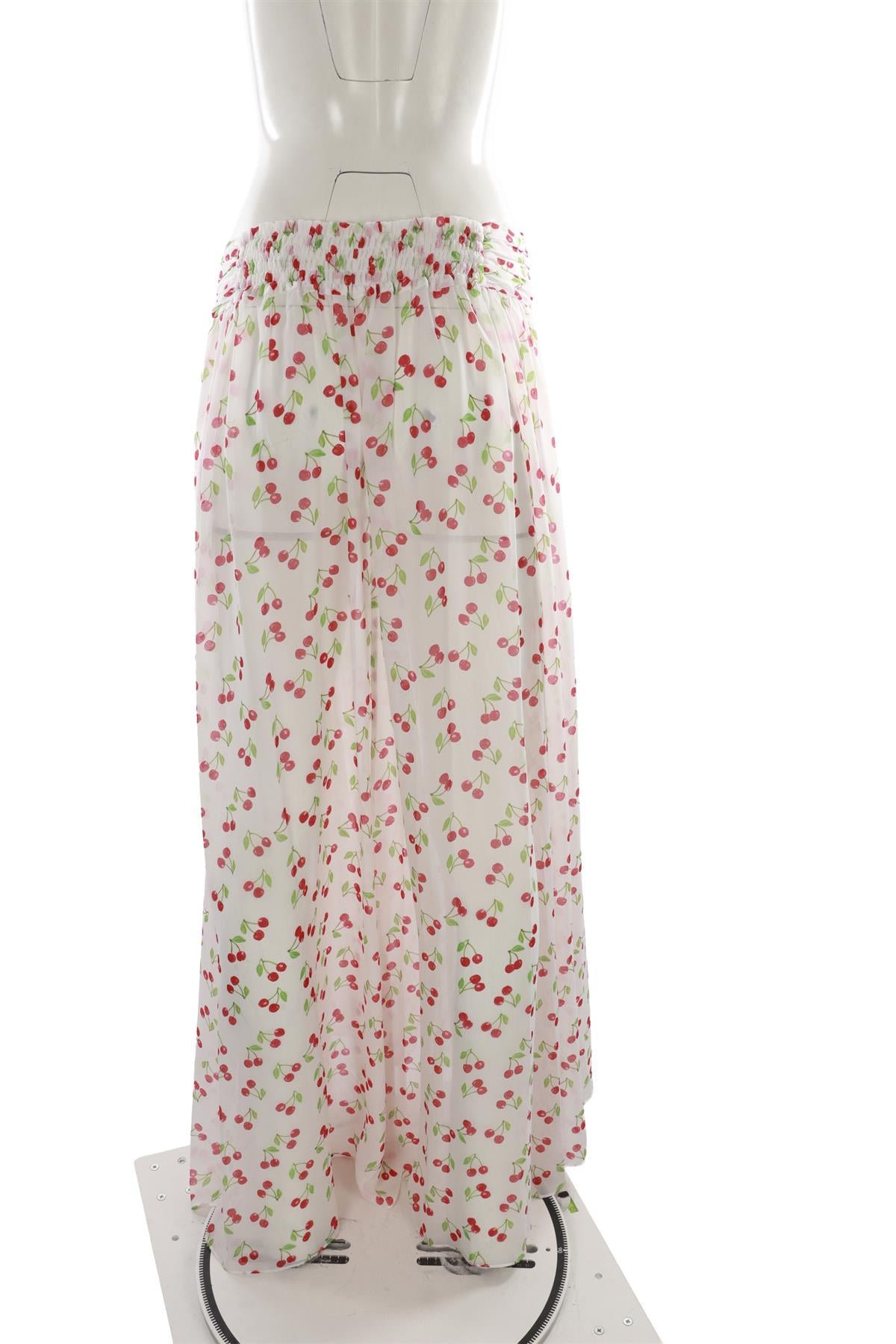 CAROLINE CONSTAS WHITE SATIN MAXI SKIRT SMALL