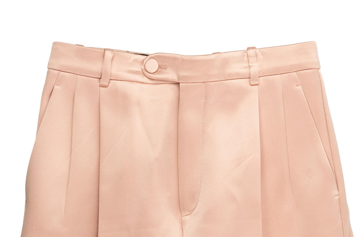 GUCCI PINK SILK STRAIGHT LEG PANTS IT 36 UK 4