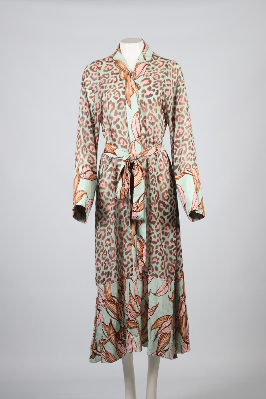 PATBO BELTED CREPE MAXI DRESS SMALL