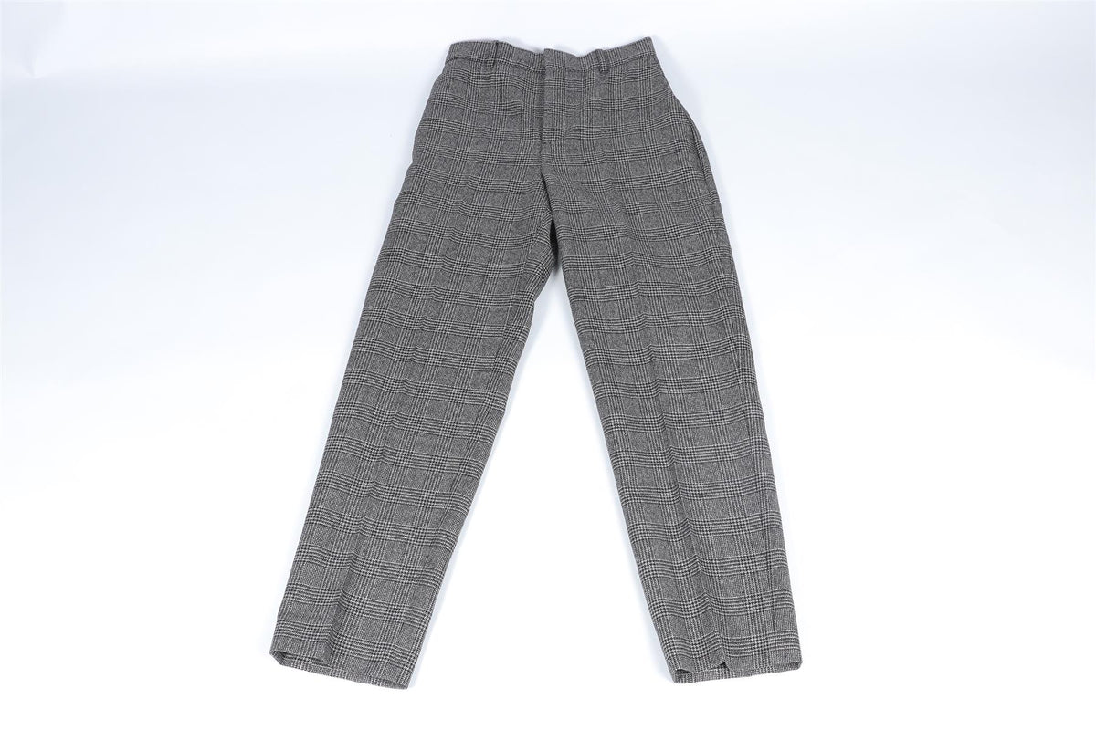 BALENCIAGA GREY WOOL STRAIGHT LEG PANTS FR 36 UK 8