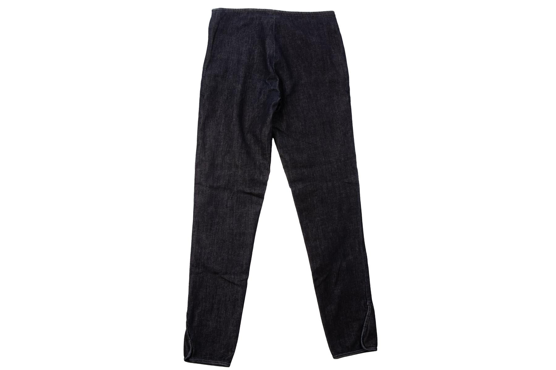THE ROW NAVY DENIM SKINNY PANTS XSMALL