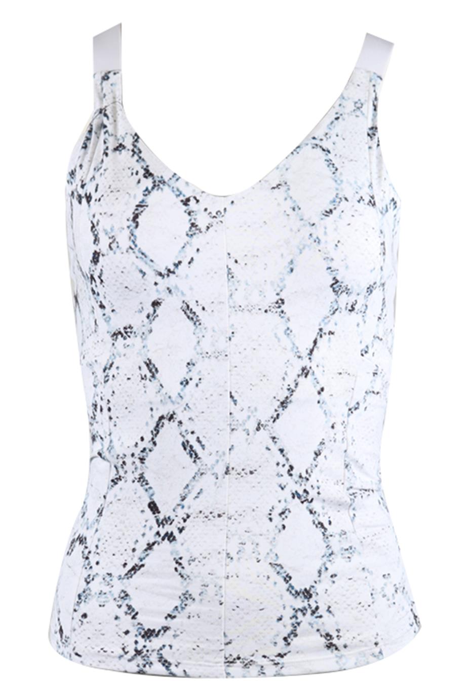 VARLEY PRINTED STRETCH JERSEY TOP MEDIUM