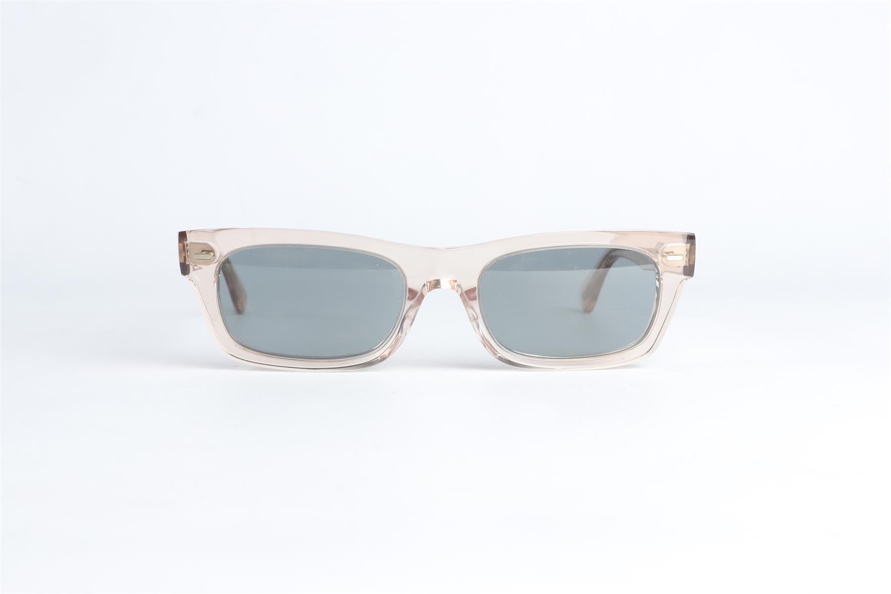 OLIVER PEOPLES NUDE RECTANGLE FRAME ACETATE SUNGLASSES