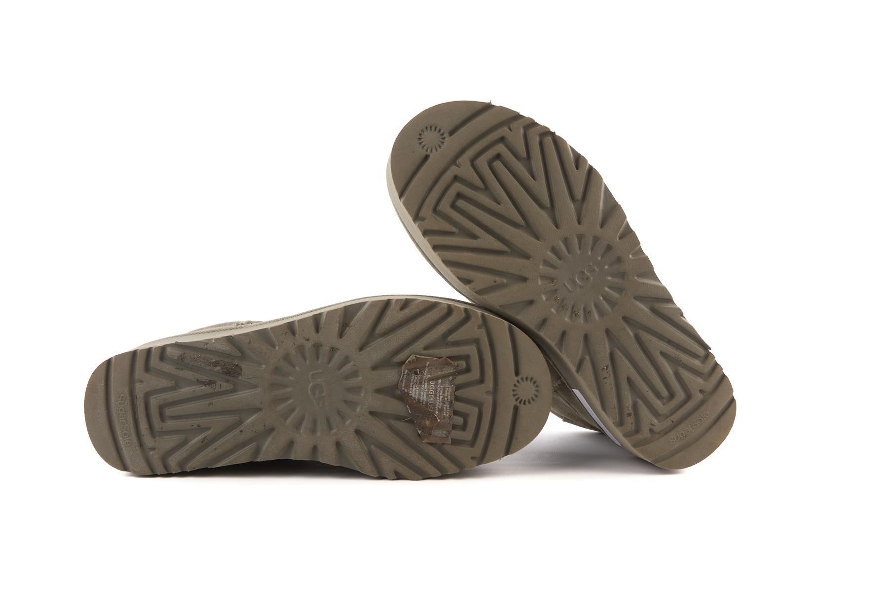 UGG GREY SUEDE PLATFORM ANKLE BOOTS UK 7 EU 40 US 9