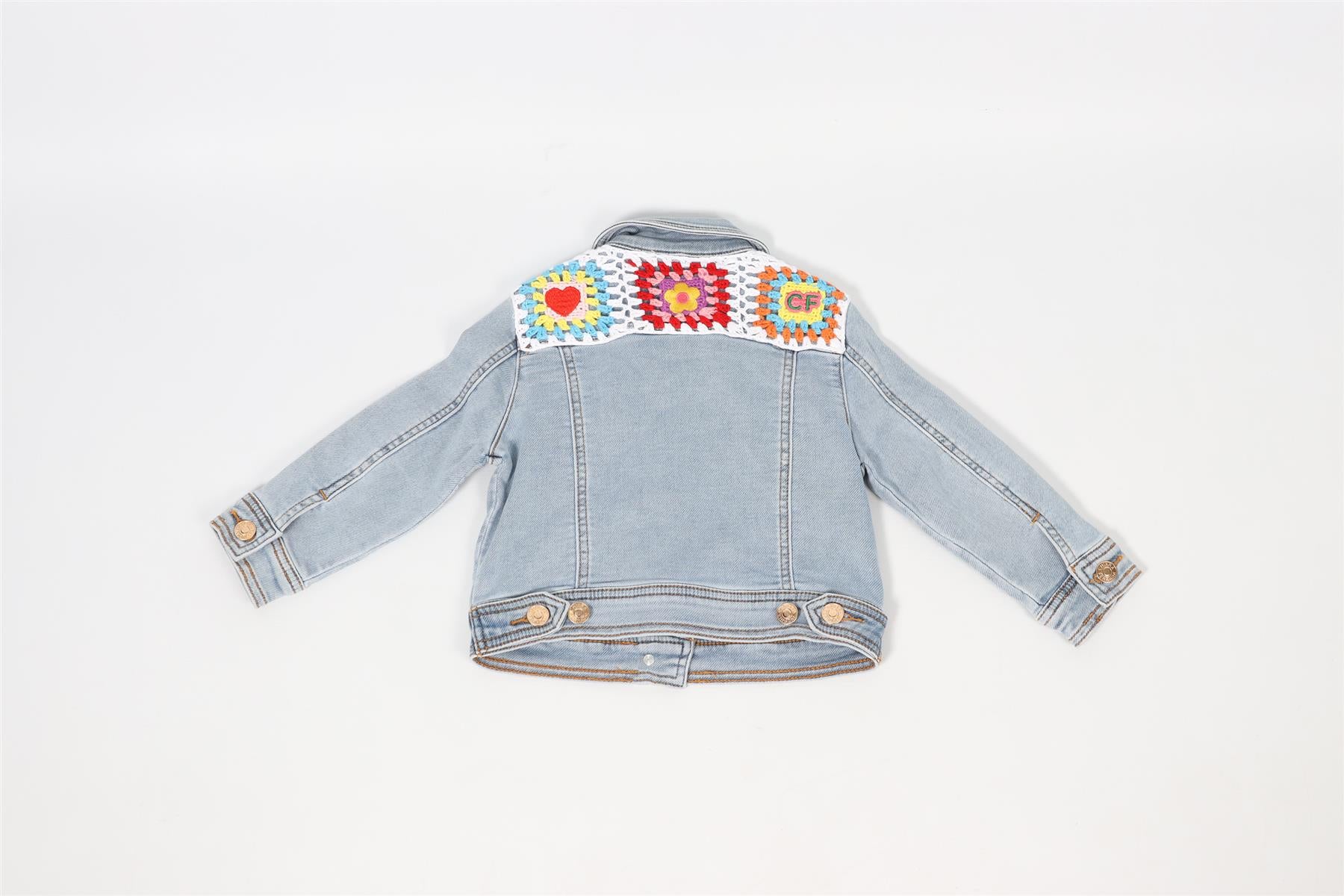 CHIARA FERRAGNI BLUE KIDS GIRLS DENIM JACKET 2 YEARS