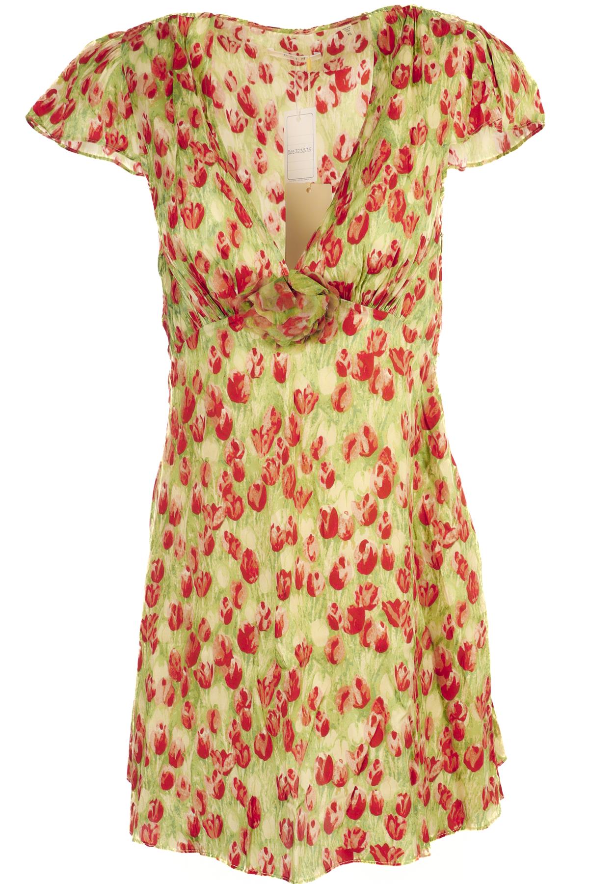 DOEN GREEN SILK MINI DRESS XSMALL