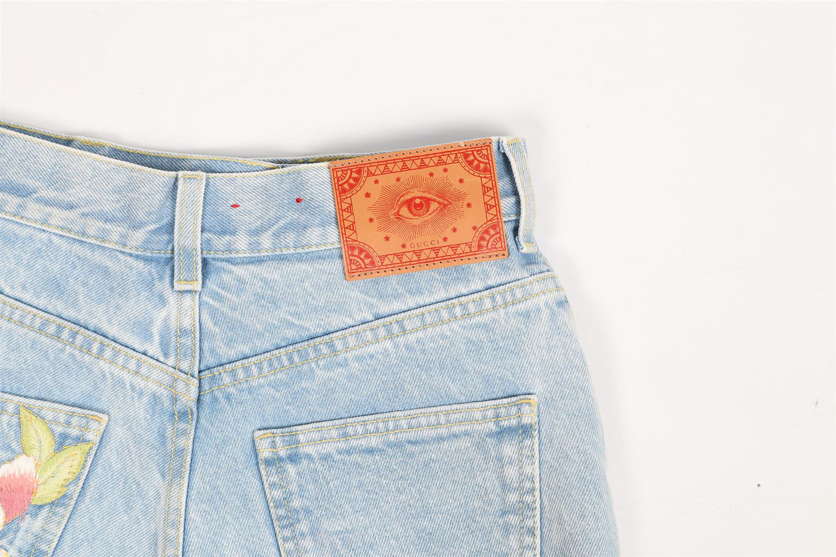 GUCCI HIGH RISE DENIM SHORTS W25 UK 6-8