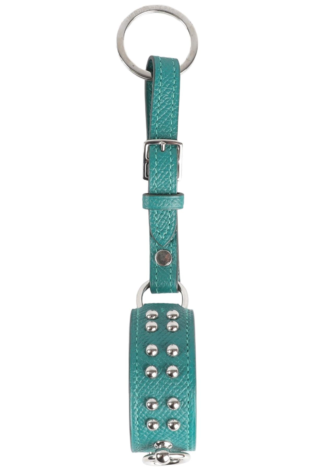 HERMÈS GREEN 2017 COLLIER DE CHIEN EPSOM LEATHER KEYCHAIN