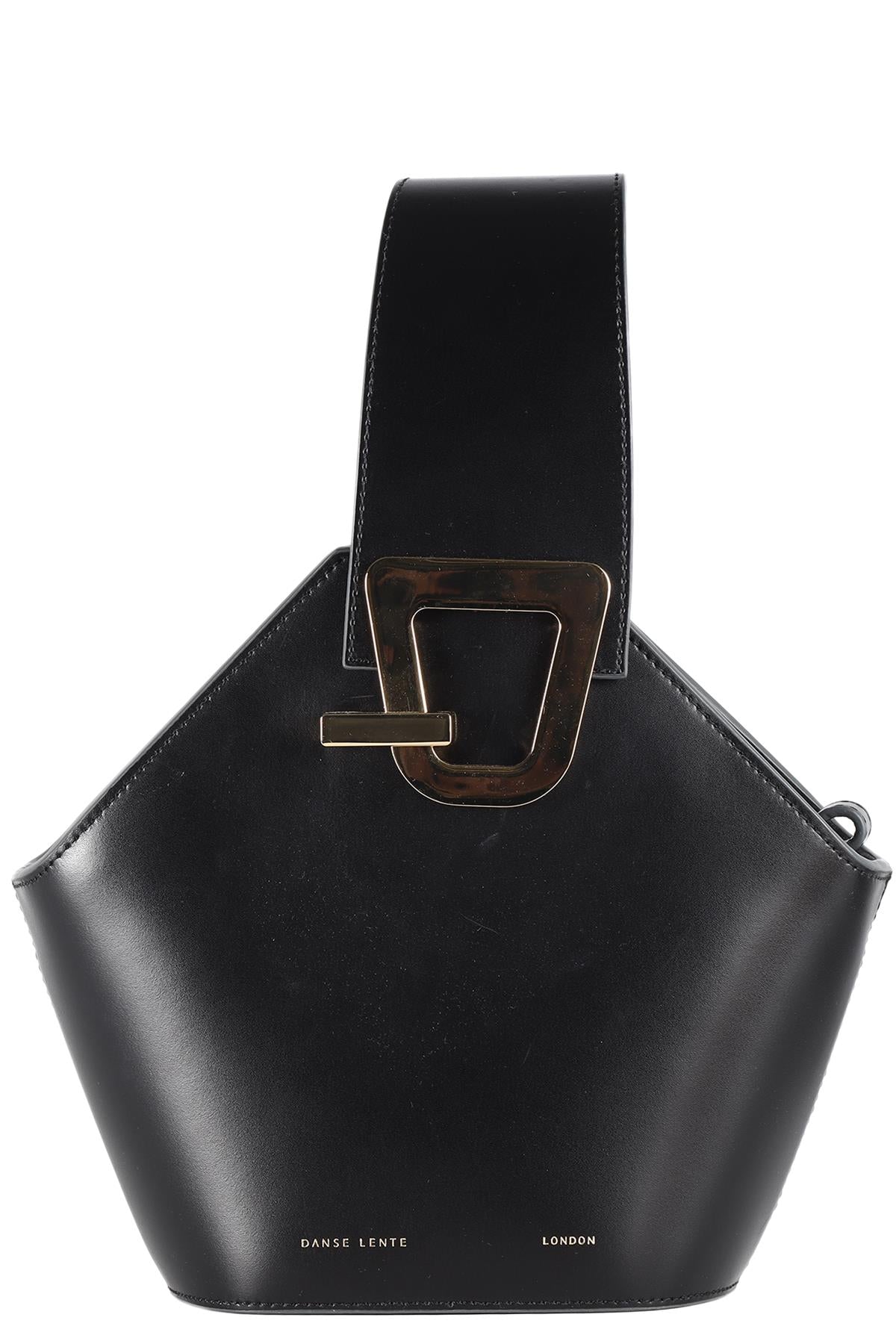 DANSE LENTE BLACK LEATHER TOTE BAG