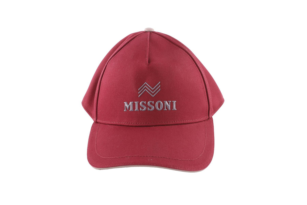 MISSONI RED COTTON BASEBALL CAP