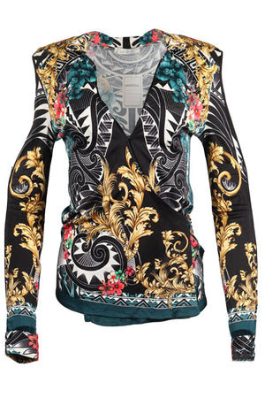 VERSACE COLLECTION JERSEY TOP IT 40 UK 8