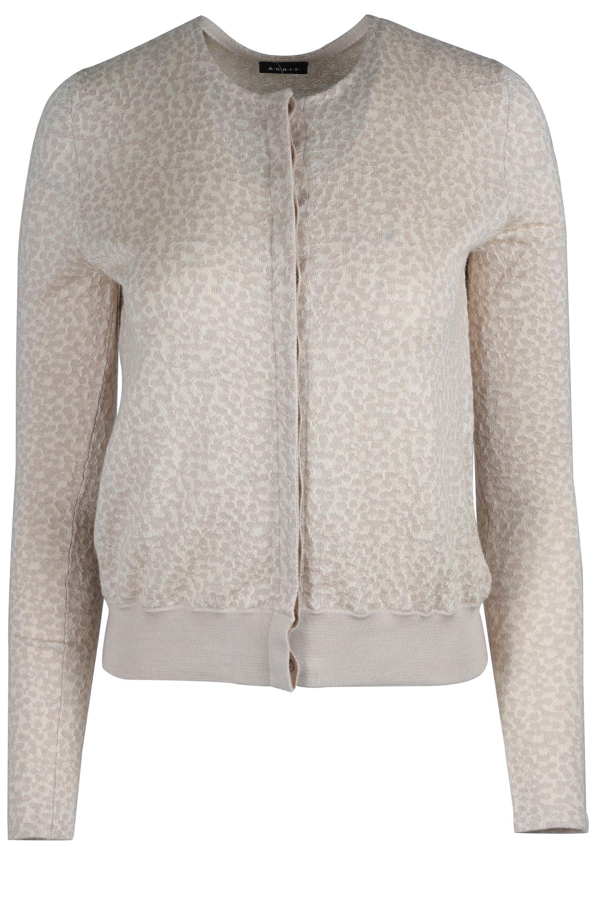 AKRIS CREAM CASHMERE CARDIGAN US 4 UK 8