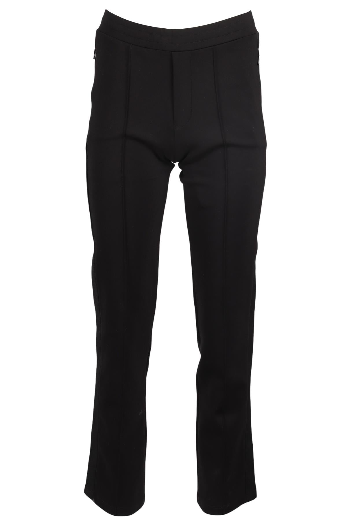 MONCLER BLACK JERSEY STRAIGHT LEG PANTS XSMALL
